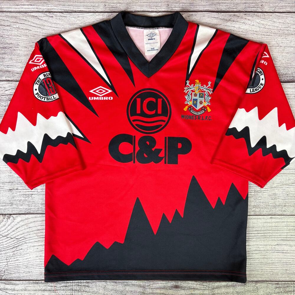 Vintage 1990s Umbro Widnes Vikings Rugby League Jersey